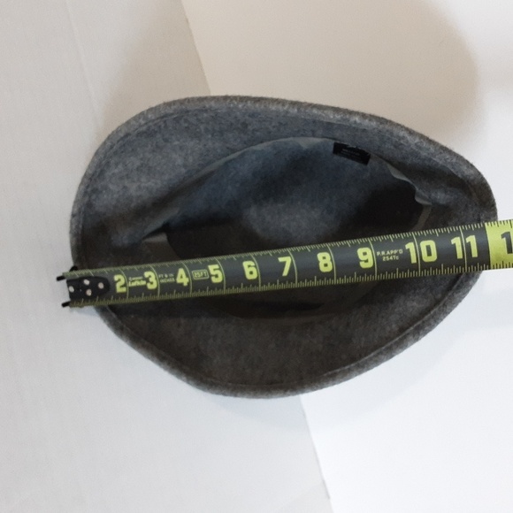 Vintage 90s wool women  hat gray button accent y2k event holiday casual - Picture 6 of 7